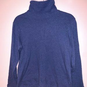 Blue Mock Turtle-neck Longsleeve